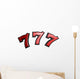 slot seven sign Wall Decal