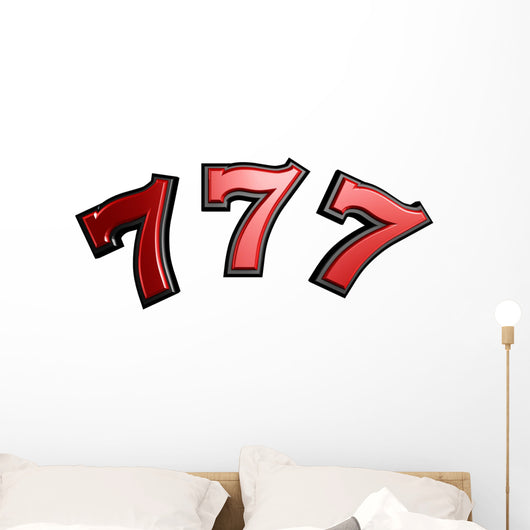 slot seven sign Wall Decal