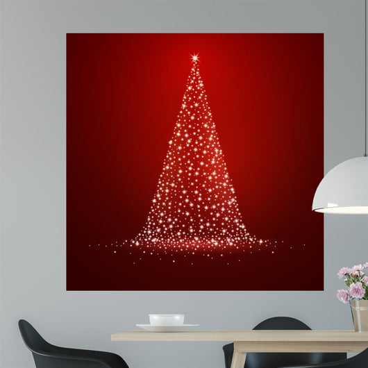 Vector Illustration of a Stylized Christmas Tree 