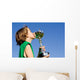 happy successful winner with cup or trophy Wall Mural