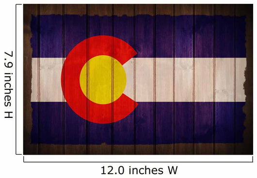 Colorado Flag on Wood Wall Mural