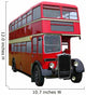 Red Double Decker Bus Wall Decal