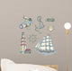 Set of vector nautical illustrations 