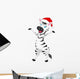 Zebra Cartoon with Christmas Wall Decal