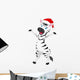 Zebra Cartoon with Christmas Wall Decal