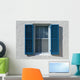 Blue Window Shutters, Open Wall Mural