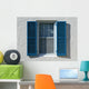 Blue Window Shutters, Open Wall Mural