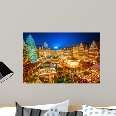 Christmas Market Frankfurt shown on a wall