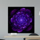 Violet Flower Pattern Modern Fractal Art Design Wall Mural