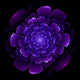 Violet Flower Pattern Modern Fractal Art Design Wall Mural