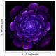 Violet Flower Pattern Modern Fractal Art Design Wall Mural