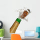 Up Champagne Cork Popping Wall Decal