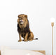 licking sitting Lion Wall Decal