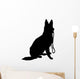 Shepherd with Leash Wall Decal