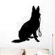 Shepherd with Leash Wall Decal