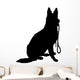 Shepherd with Leash Wall Decal