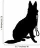 Shepherd with Leash Wall Decal