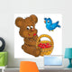 Bear and Bird Wall Decal