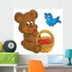 Bear and Bird Wall Decal
