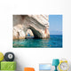 Blue Caves on Ionian sea 