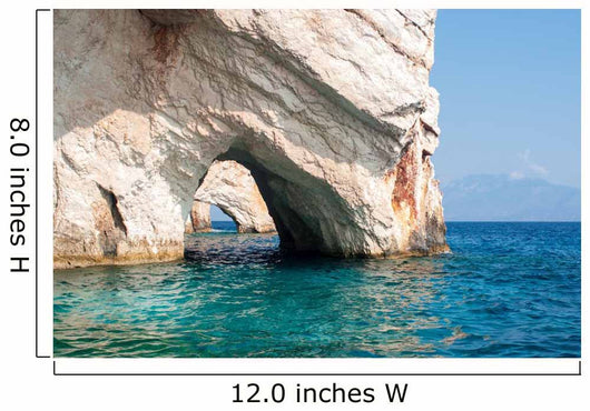 Blue Caves on Ionian sea 