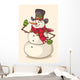 Christmas snowman Wall Decal