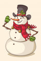 Christmas snowman Wall Decal