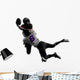 two american football players tackle silhouette Wall Decal