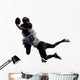 two american football players tackle silhouette Wall Decal