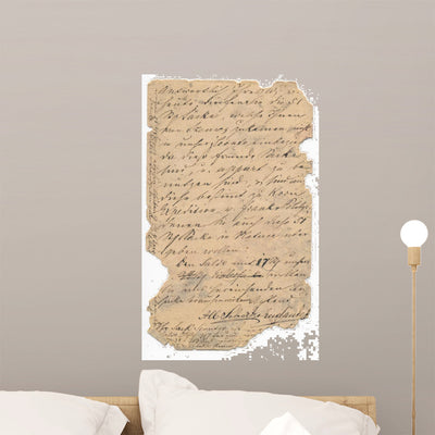 Old German Handwriting circa shown on a wall
