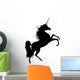 Elegant Black Unicorn Silhouette Rearing Wall Decal
