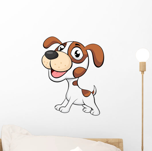 Cute dog cartoon Wall Decal