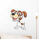 Cute dog cartoon Wall Decal