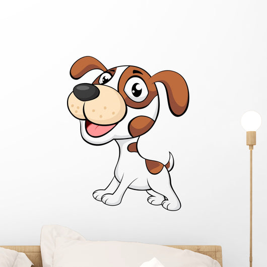Cute dog cartoon Wall Decal