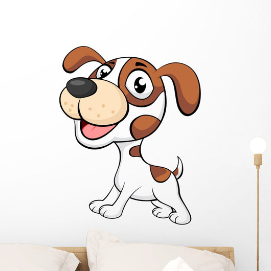 Cute dog cartoon Wall Decal