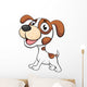 Cute dog cartoon Wall Decal