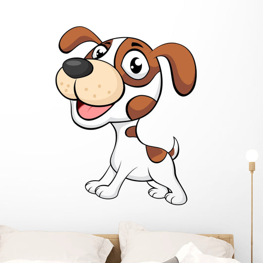 Cute dog cartoon Wall Decal