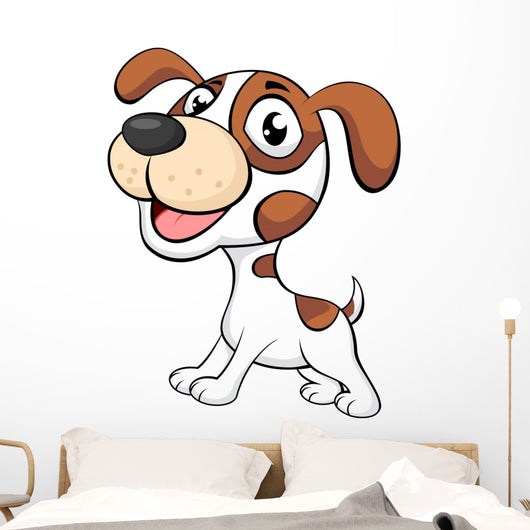 Cute dog cartoon Wall Decal