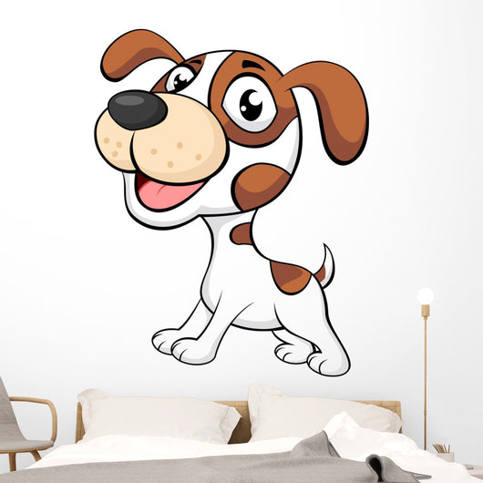 Cute dog cartoon Wall Decal