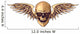 Hipster Skull With Wings Wall Decal