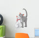 verliebte Schmusekatzen Wall Decal