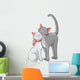 verliebte Schmusekatzen Wall Decal
