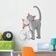 verliebte Schmusekatzen Wall Decal