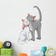 verliebte Schmusekatzen Wall Decal