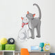 verliebte Schmusekatzen Wall Decal