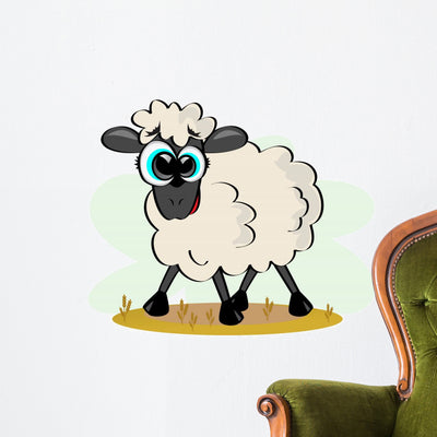 Mouton Wall Decal shown on a wall