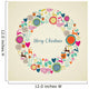 Merry Vintage christmas elements wreath 