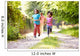 Children Running In Countryside With Father 