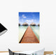 tropical beach: tropical resort and cloudy sky Wall Mural