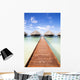 tropical beach: tropical resort and cloudy sky Wall Mural